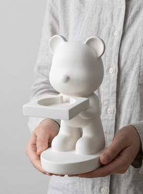 轻奢小熊装饰摆件客厅玄关桌面