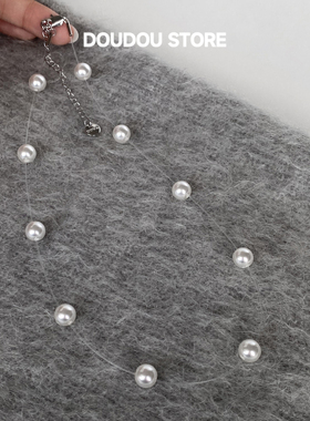 doudoustore珍珠透明项链