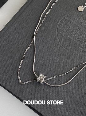 双层蛇骨链小蛮腰项链