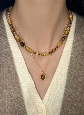 doudoustore叠戴美拉德项链