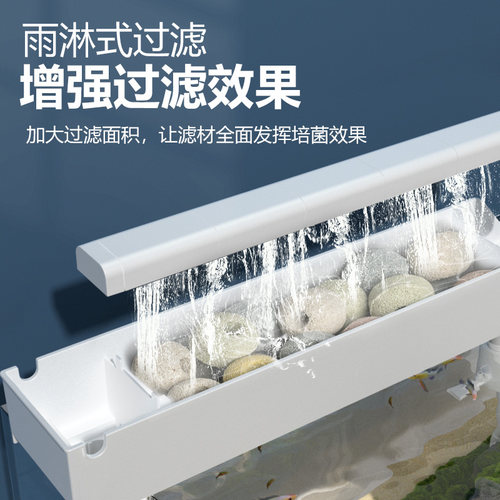 金利佳鱼缸过滤器三合一净水循环小型过滤系统顶滤外置滤盒循环泵 - 图2