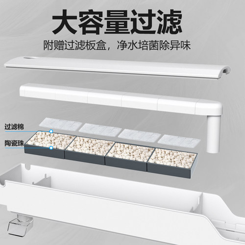 金利佳鱼缸过滤器三合一净水循环小型过滤系统顶滤外置滤盒循环泵 - 图0
