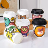 Disposable double-layer thickened paper cup with lid to prevent leakage