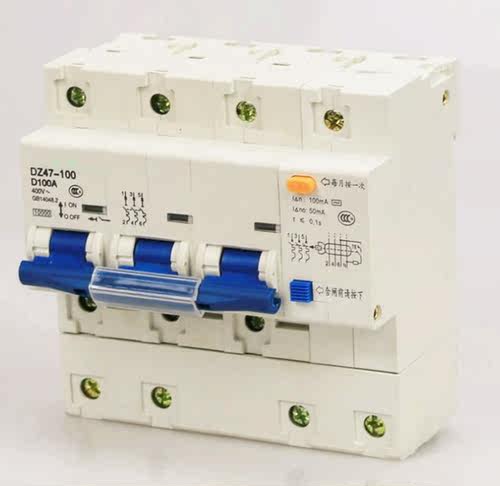 漏电断路器DZ47LE-100H/1P2P3P4P100A漏电开关NLE100A漏电保护器 - 图0