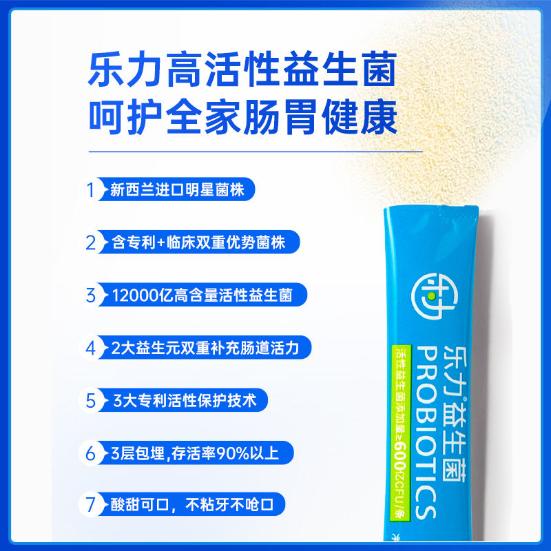 乐力益生菌大人儿童肠胃女性成人孕妇肠道元养调理复合冻干粉 - 图1