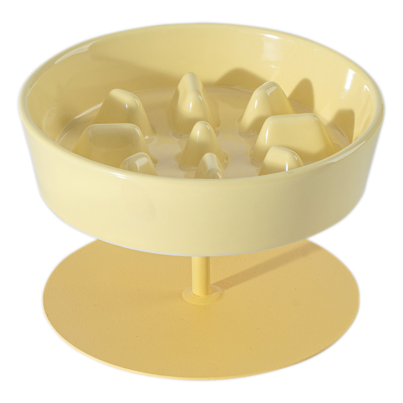 Lizzop陶瓷宠物慢食碗猫咪碗餐盘防黑下巴防噎缓食猫粮碗狗食盆,淘宝优惠券,粉丝福利购,淘宝优惠卷