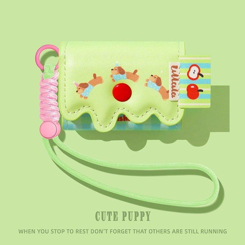 适用小度g108耳机保护套青春版t200蓝牙耳机壳智能夹耳式保护壳防摔全包耳机壳皮质一体式连体式盒条纹腊肠狗,淘宝优惠券,粉丝福利购,淘宝优惠卷