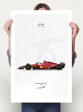 F1法拉利赛车海报装饰画