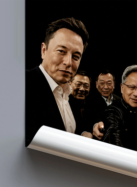 马斯克雪茄海报挂画美式搞笑装饰画慢摇吧威士忌烟酒行恶搞墙贴画