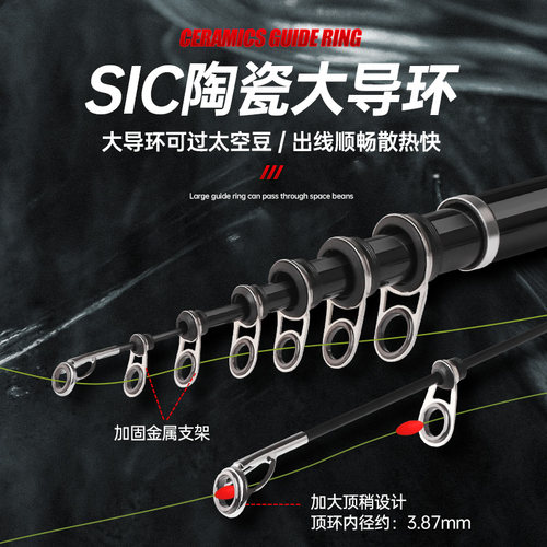 光威矶钓竿劲浪矶升级版手海两用短节矶竿碳素钓鱼竿海钓竿超轻 - 图0