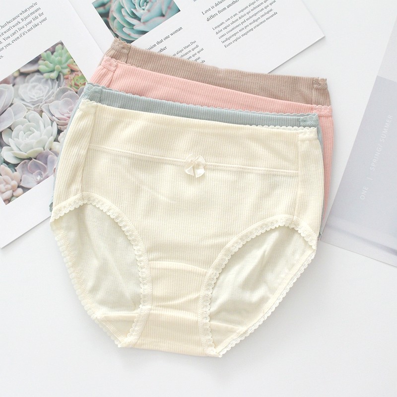日单秋冬中高腰100%全棉女士内裤螺纹纯棉女短裤 包臀舒适有大码,淘宝优惠券,粉丝福利购,淘宝优惠卷