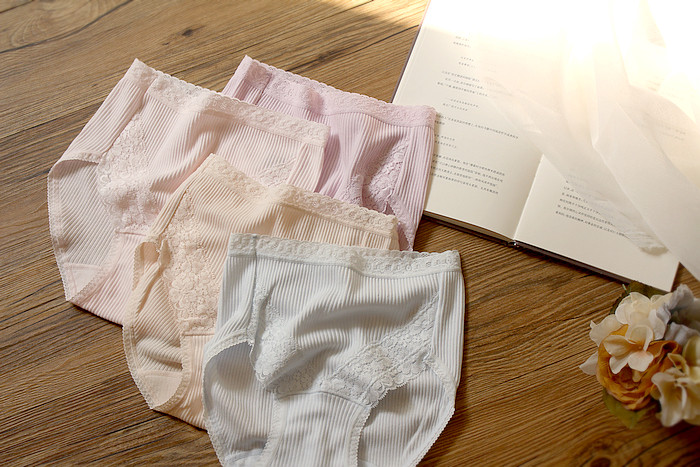 出口日本 100%纯棉螺纹全棉纯色中高腰内裤女 包臀女三角裤有加大,淘宝优惠券,粉丝福利购,淘宝优惠卷