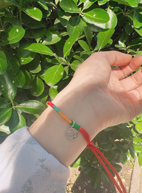 萨奇南达瑜伽Fay老师最爱五彩绳手工编织本命红手绳儿童红绳手串