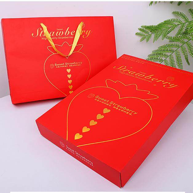 烫金24粒30枚丹东牛奶草莓包装盒水果礼品盒包装纸箱空盒子颗头,淘宝优惠券,粉丝福利购,淘宝优惠卷