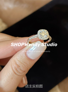 胖东来同款S925莫桑钻开口戒指