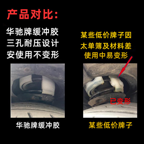华驰加强版汽车弹簧减震器缓冲胶垫减震缓冲胶圈避震器减震胶改装 - 图0