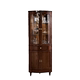All solid wood corner cabinet with glass door