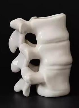 骨骼脊椎柱杯子陶瓷桌面网