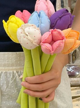 纯手工制作花束教师节情人节礼物礼品家居装饰活动礼品仿真布艺花