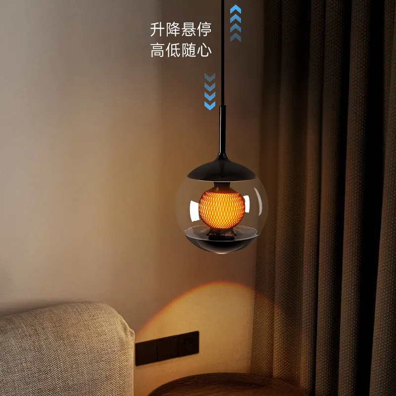 手扫意式轻奢床头吊灯轻奢高级感2025新款背景墙玄关吊线灯可升降,淘宝优惠券,粉丝福利购,淘宝优惠卷