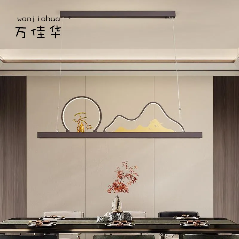 新中式餐厅吊灯珐琅彩茶室茶台灯简约禅意中国风书房吧台灯具,淘宝优惠券,粉丝福利购,淘宝优惠卷