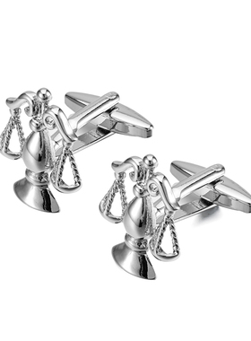 欧美立体天平秤cufflinks袖扣
