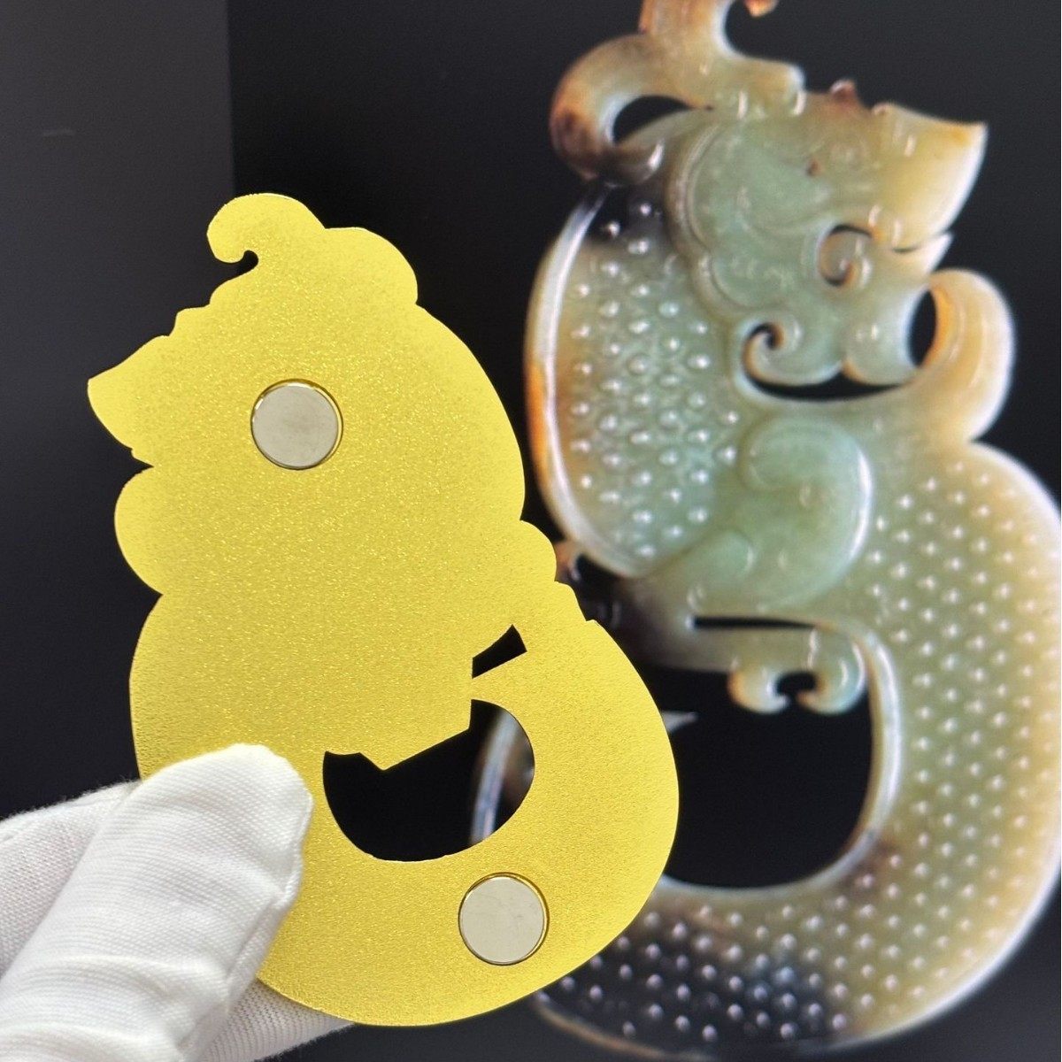 原创徐州文创S型玉龙冰箱贴开瓶器金属磁吸博物馆景点旅游纪念品