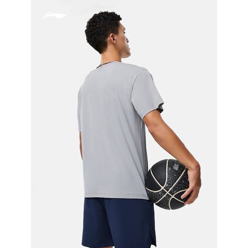 李宁短袖T恤2023秋季新款反伍BADFIVE篮球男子速干上衣ATST547LL - 图1