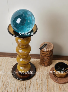 高脚水晶球底座琉璃高端展示底托