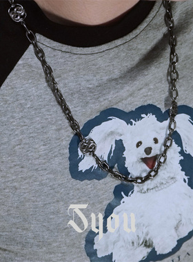 Syou男女通用钛钢朋克项链