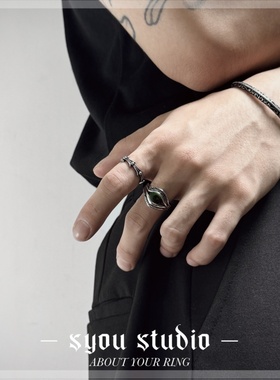 恶魔之眼不掉色小众设计戒指男女