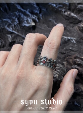 高级感宝石镶嵌皇冠哥特冷淡风