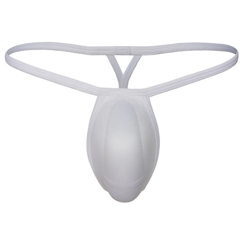 男士海绵罩杯内裤骑行运动防磨护裆垫游泳激凸显大性感丁字裤潮男 - 图3