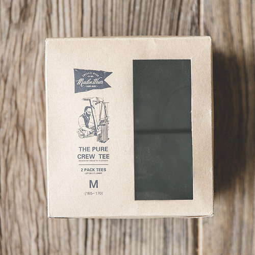 马登工装 美式复古重磅纯棉米白色t恤正肩半袖夏季短袖打底衫男体 - 图3