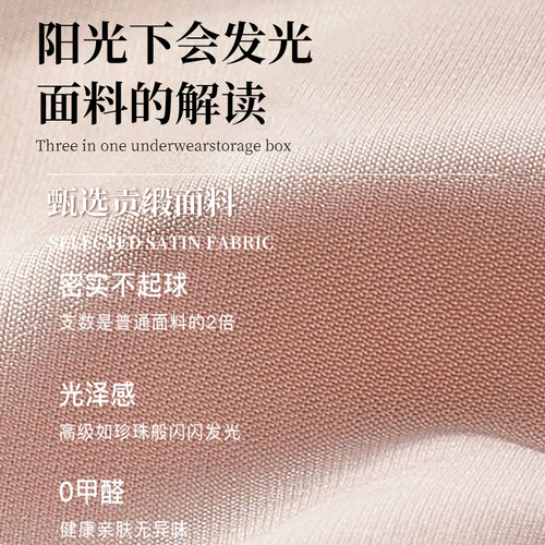 内衣收纳袋内裤袜子收纳盒家用衣柜抽屉式文胸三合一储物整理神器 - 图0