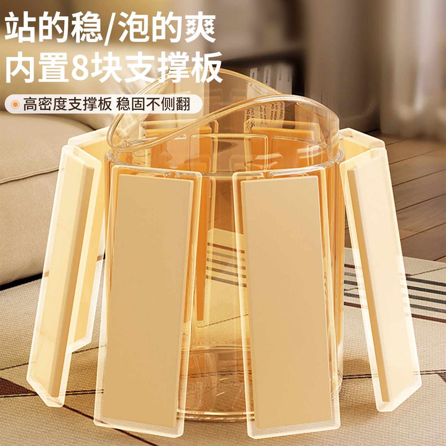 养生泡脚桶折叠家用高深过膝过小腿加厚保温熏蒸足浴桶便携洗脚盆 - 图2