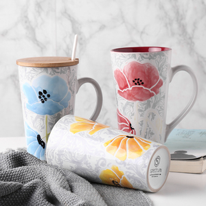 创意带勺手绘马克杯