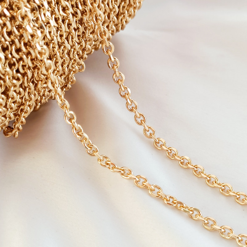 保色配件14K包金方链0链可拆卸半成品手工DIY粗链条手链项链饰品,淘宝优惠券,粉丝福利购,淘宝优惠卷