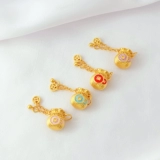 Сильная защита от цвета 18 тыс. Сумка золото золото золотой масло масло тыква денег сумок подвеска ручной работы ручной работы