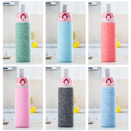 杯套通用保温杯玻璃杯隔热水杯保护套带提绳350 360 500 600ml - 图1
