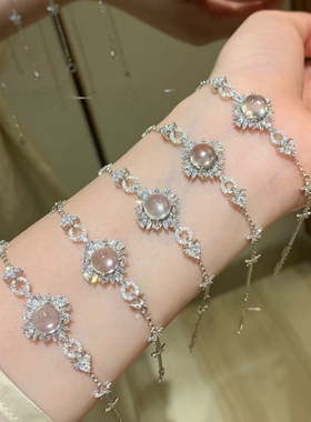 小红薯s925银镶嵌天然水沫玉手链小清新轻奢风设计款女款