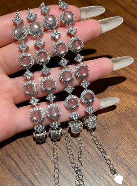 天然水沫玉手链s925银镶嵌时尚小清新设计款高级精致百搭送朋友礼