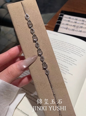 小红署天然水沫玉葫芦手链s925银镶嵌新中式轻奢设计送证书礼盒