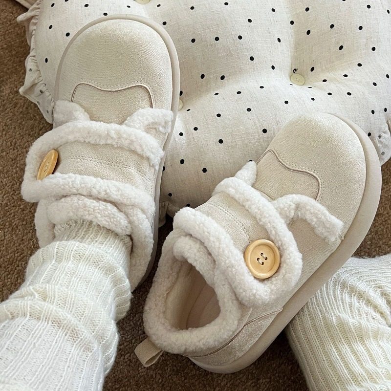 秋冬新款勃肯棉鞋女2026新款女鞋厚底防滑保暖外穿魔术贴款雪地靴,淘宝优惠券,粉丝福利购,淘宝优惠卷