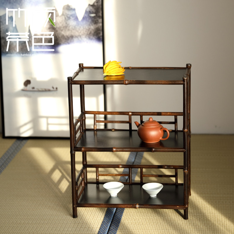 Zizhu Tea Shed Tea Set Rack Tea Space Storage Rack