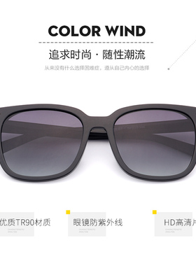 雅士路男士黑色方形太阳眼镜