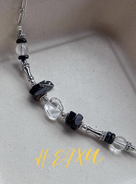 HEIXU黑序原创设计水晶轻奢饰品设计感简约可调节手链女复古手串