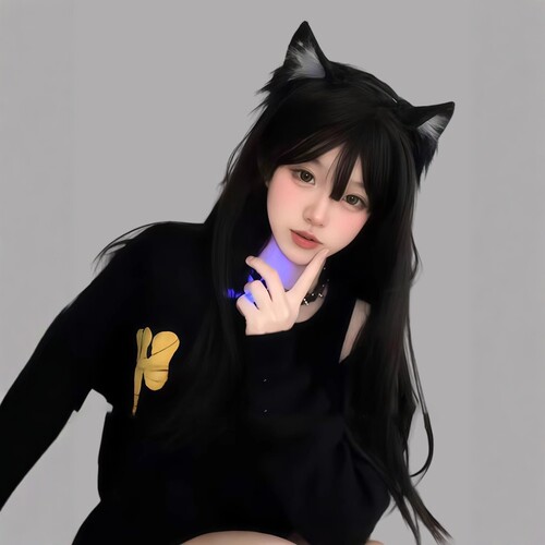 猫耳发箍女cos仿真立体兽耳KC可爱毛绒耳朵洗脸头箍lolita发饰黑 - 图1