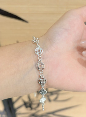 马上有钱手链女ins小众设计简约闺蜜手环轻奢情侣礼物感