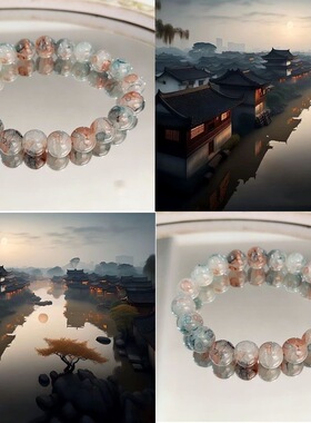 新中式玻璃手链手串高颜值古风闺蜜仙女甜美小众学生版首饰